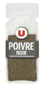 Poivre noir moulu u format classique 45g : photo du produit rappelé le 18/12/2025