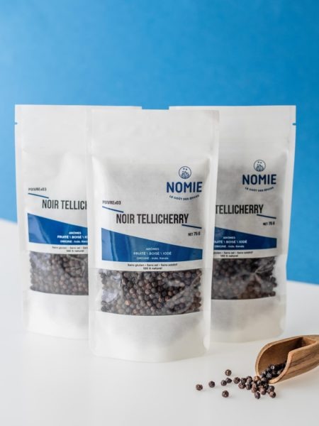Poivre noir tellicherry bio Nomie : photo du produit rappelé le 08/01/2025