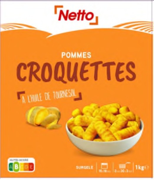 Pomme croquette Netto : photo du produit rappelé le 28/07/2025
