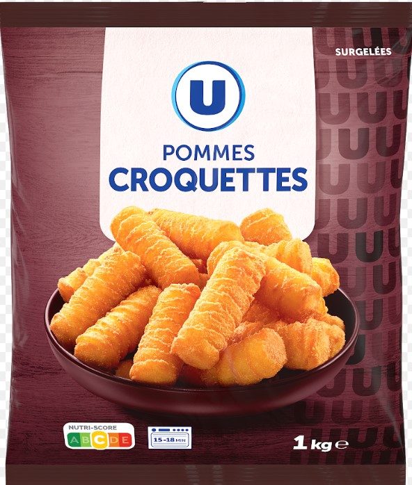 Pommes croquettes u sachet 1kg - pommes noisette u 350g - happynours : photo du produit rappelé le 17/07/2025