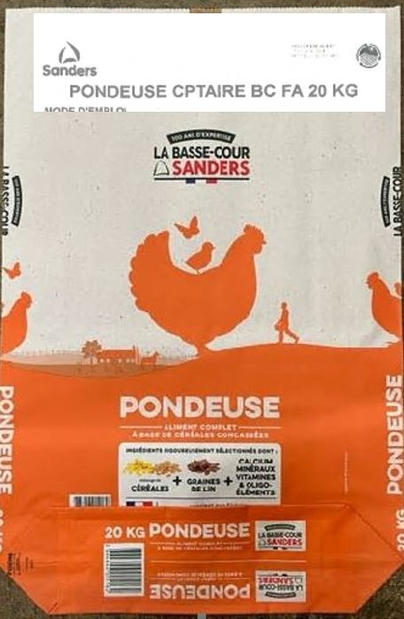 Pondeuse complementaire basse cour Sanders : photo du produit rappelé le 03/10/2024