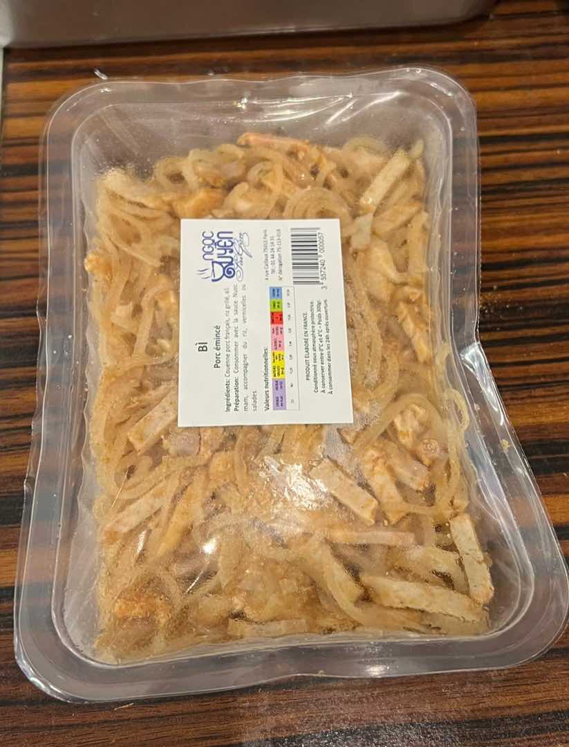 Porc emince. Bi Ngoc Xuyen Saigon : photo du produit rappelé le 06/12/2023
