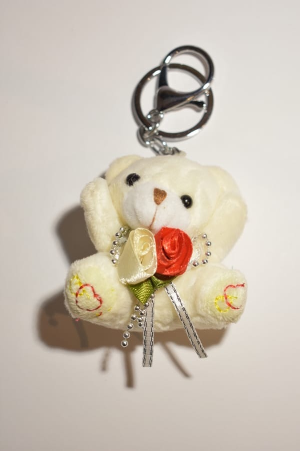 Porte-clé nounours fleurs : photo du produit rappelé le 16/08/2022