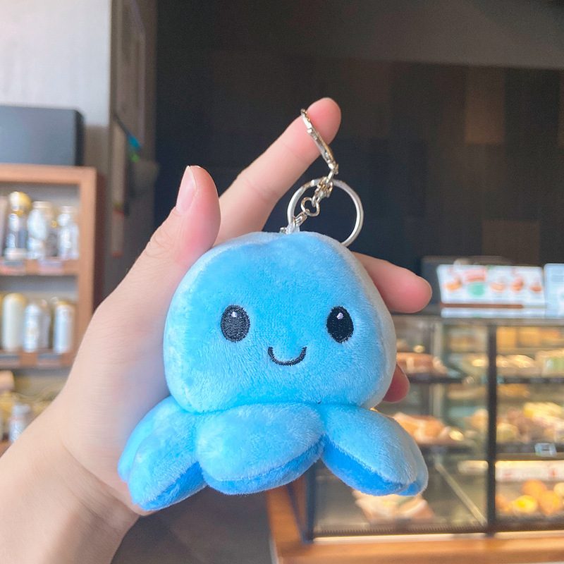 Porte cle peluche en forme de pieuvre bleu : photo du produit rappelé le 26/12/2024