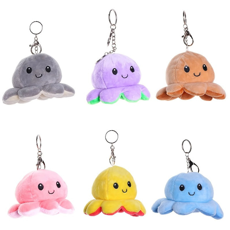 Porte-clé poulpe octopus - mood flip octopus, 3inch plush keychain : photo du produit rappelé le 02/07/2025