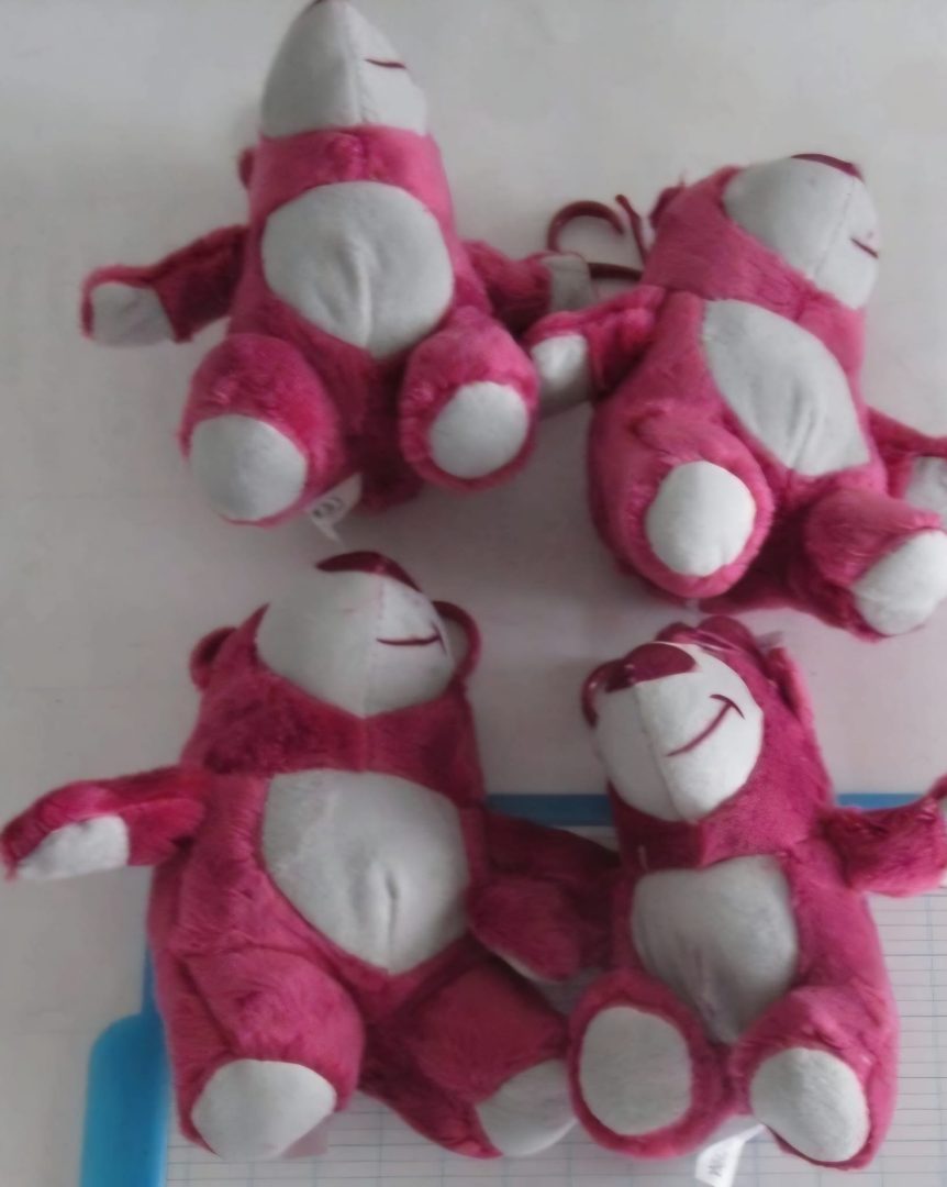 Porte clef peluche ours rose : photo du produit rappelé le 23/09/2026