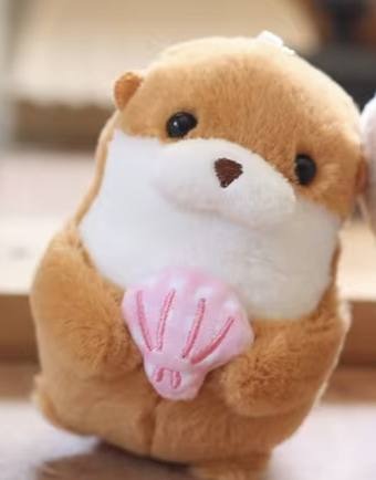 Porte-clés peluche loutre coquillage : photo du produit rappelé le 07/10/2026
