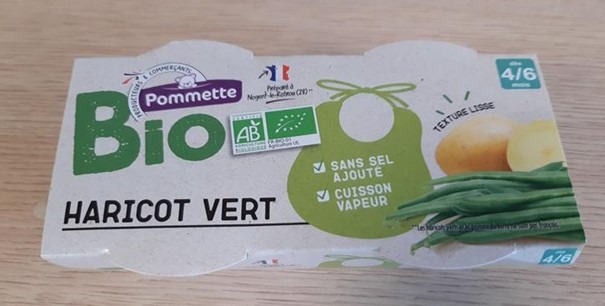 Pot haricots verts 2x120g - pommette bio : photo du produit rappelé le 02/12/2022
