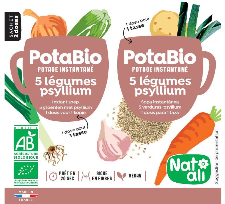 Potabio instantané 5 légumes-psyllium Natali : photo du produit rappelé le 10/12/2021