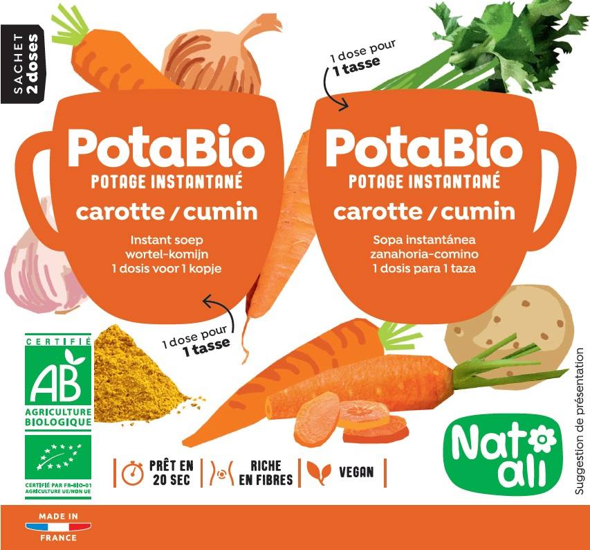 Potabio instantané carotte cumin Natali : photo du produit rappelé le 10/12/2021