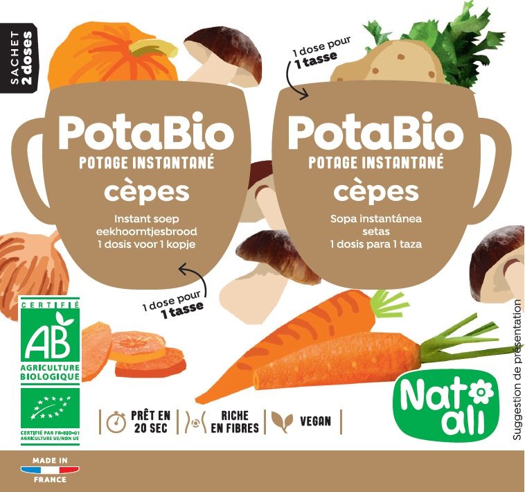 Potabio instantané cepes Natali : photo du produit rappelé le 10/12/2021