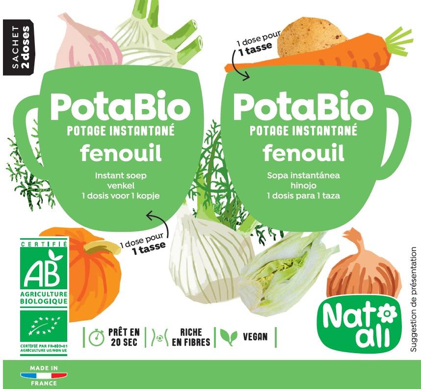 Potabio instantané fenouil Natali : photo du produit rappelé le 10/12/2021