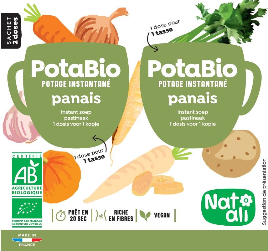 Potabio instantané panais Natali : photo du produit rappelé le 10/12/2021