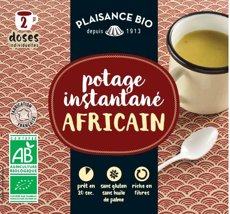 Potage instantané bio africain Plaisance BIO : photo du produit rappelé le 10/12/2021
