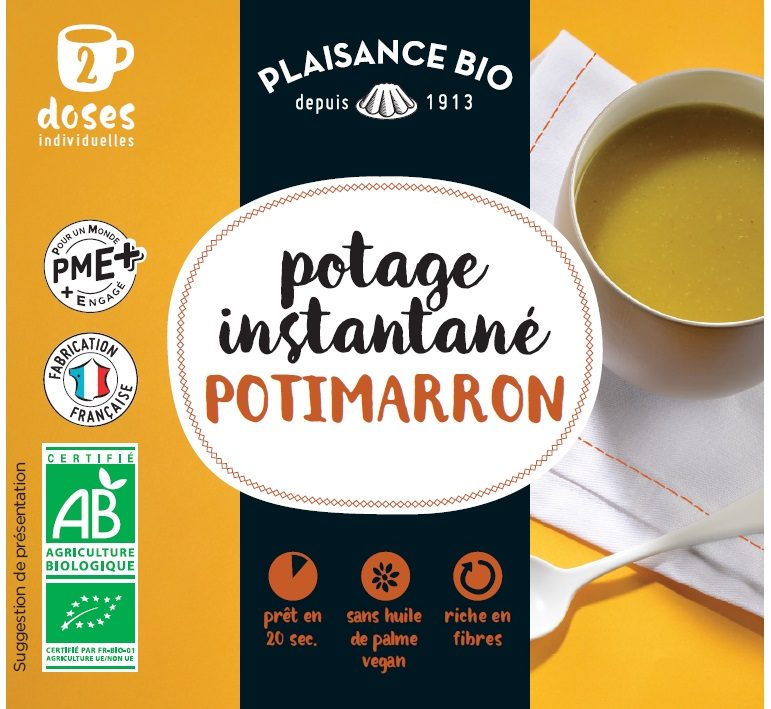 Potage instantané bio potimarron Plaisance BIO : photo du produit rappelé le 10/12/2021