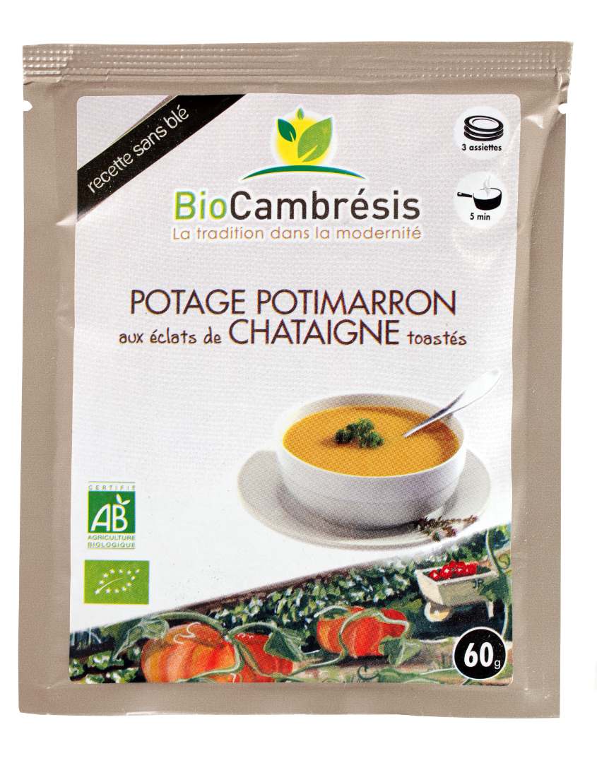 Potage potimarron-châtaigne BIO Cambresis : photo du produit rappelé le 10/10/2025