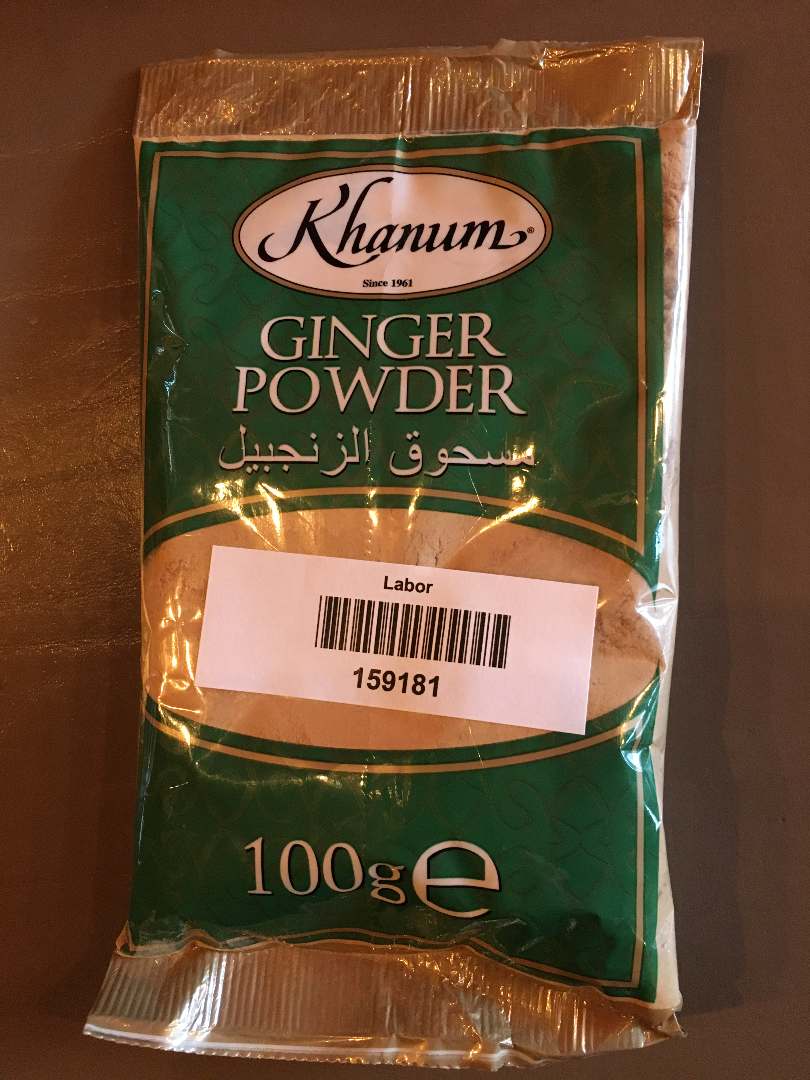 Poudre de gingembre Khanum : photo du produit rappelé le 20/06/2023