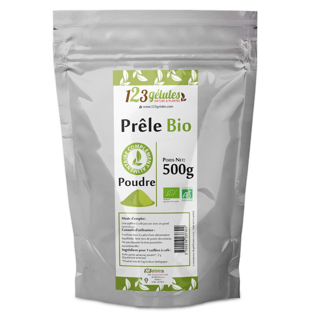 Poudre de prêle biologique 500g 123GELULES : photo du produit rappelé le 30/11/2021