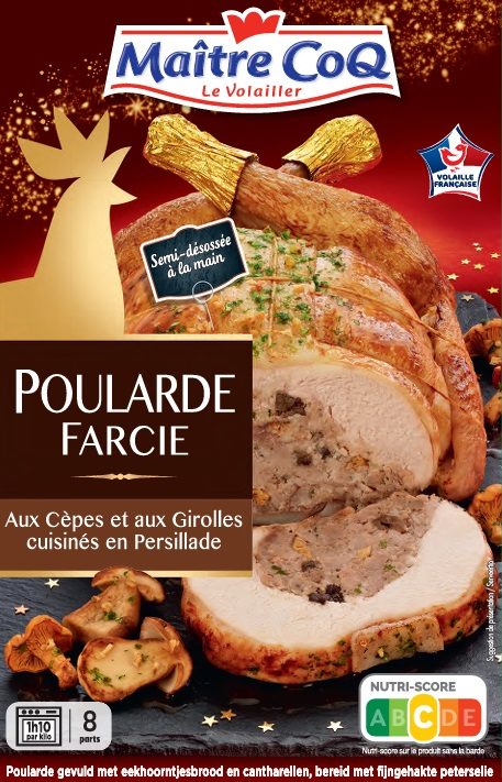 Poularde farcie aux cèpes et aux girolles cuisinés en persillade Maitre Coq : photo du produit rappelé le 21/12/2023