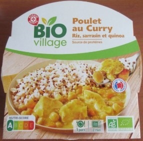 Poulet curry riz quinoa bio 300g BIO Village : photo du produit rappelé le 18/05/2021