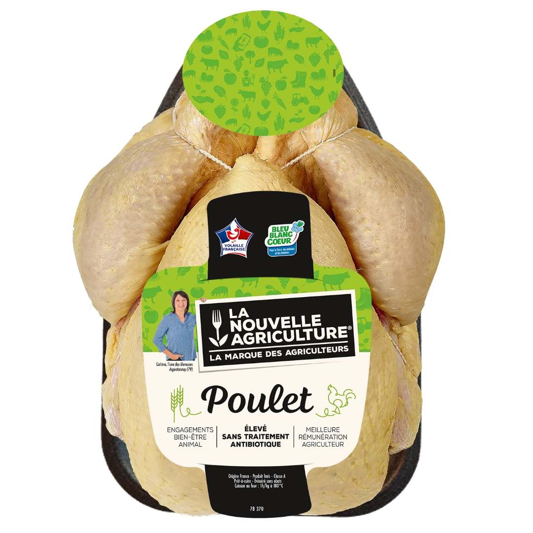 Poulet jaune prêt à cuire La Nouvelle Agriculture : photo du produit rappelé le 30/09/2024
