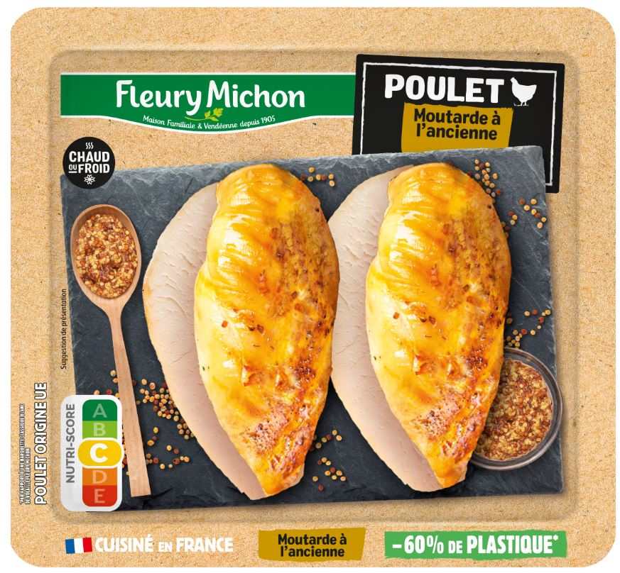 Poulet moutarde à l'ancienne Fleury Michon : photo du produit rappelé le 02/07/2021