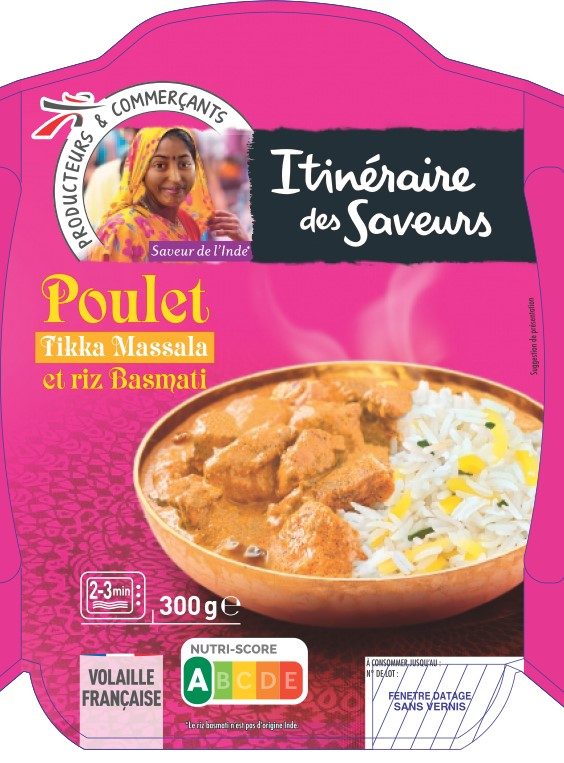 Poulet tikka masala 300g Auchan : photo du produit rappelé le 05/04/2024
