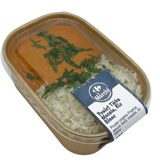 Poulet tikka masala 330g Carrefour le Marche : photo du produit rappelé le 03/04/2026