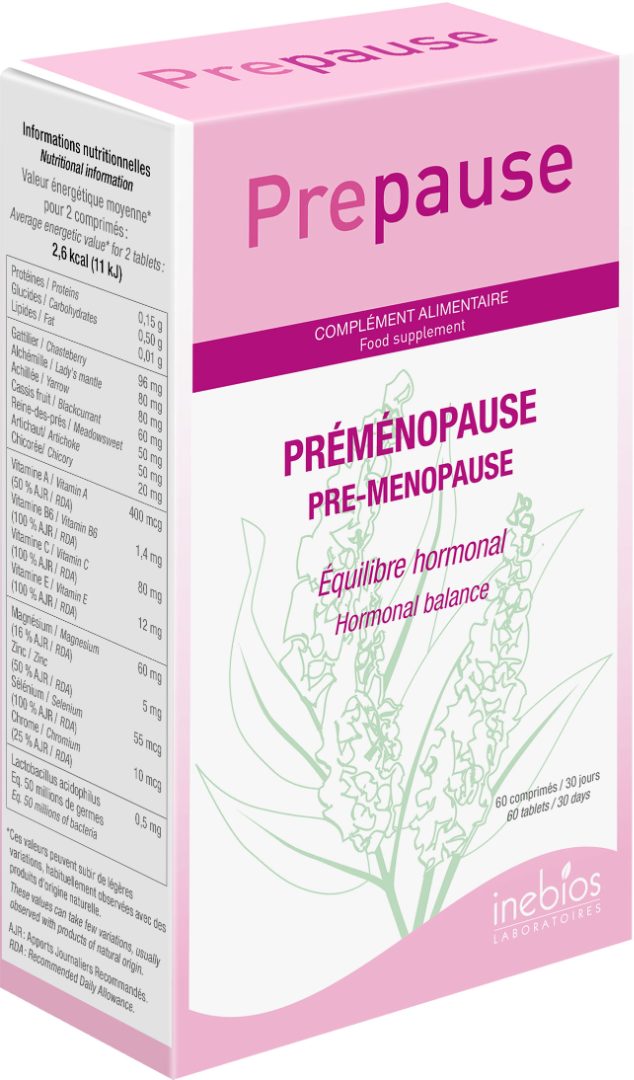 Prepause 60 comprimés Laboratoires Inebios : photo du produit rappelé le 10/09/2021