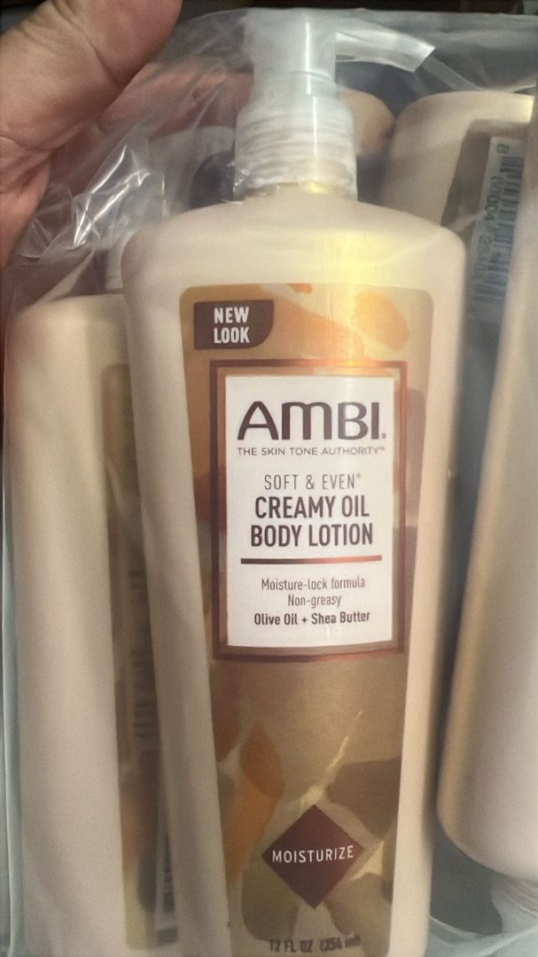 Produit pour la peau (lotion corporelle) Ambi : photo du produit rappelé le 17/02/2025