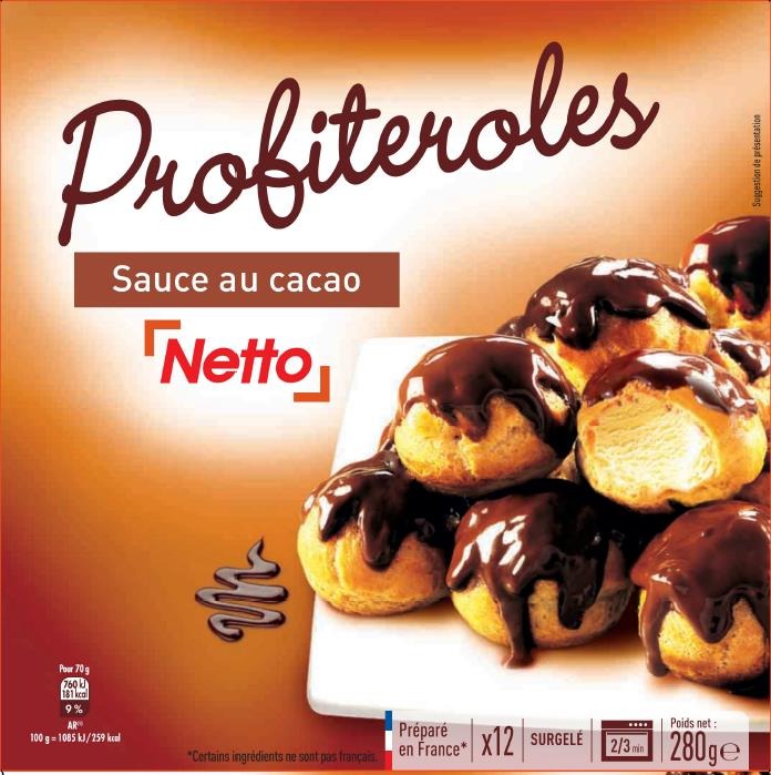 Profiteroles Netto : photo du produit rappelé le 29/07/2021