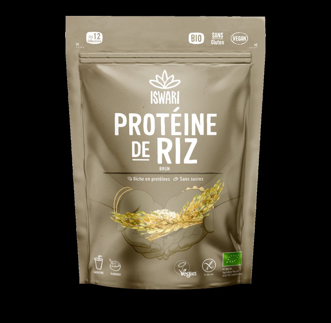 Proteine de riz bio 250g Iswari : photo du produit rappelé le 12/07/2024