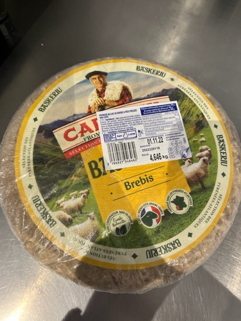 Pur brebis baskeriu : photo du produit rappelé le 02/09/2022