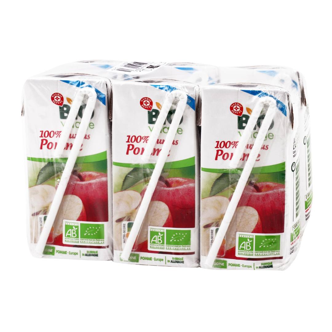 Pur jus de pomme bio 6x20cl et pur jus de pomme bio 20cl BIO Village : photo du produit rappelé le 09/10/2026