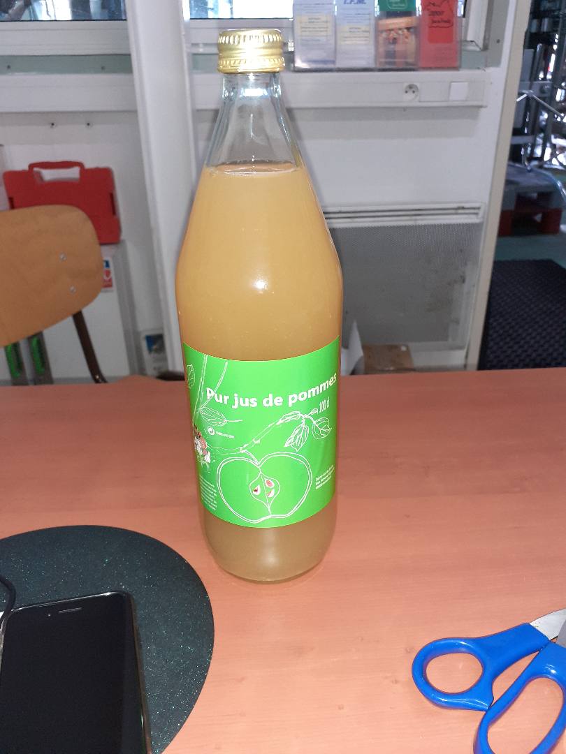 Pur jus de pomme Espoir Jus de Fruits : photo 2 sur 2 du produit rappelé le 21/05/2021