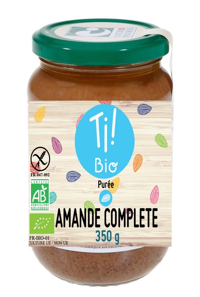 Purée d'amande complète Ti!bio : photo du produit rappelé le 20/06/2023