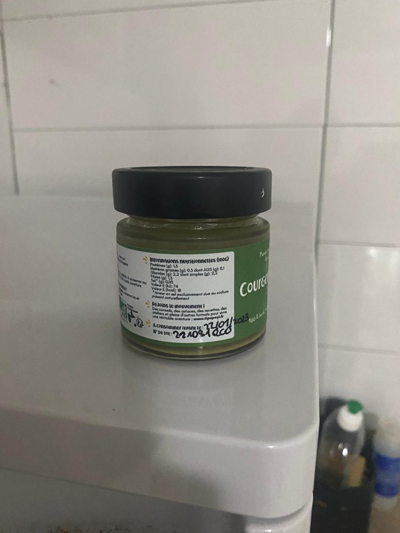 Purée fine de courgette Ti Po Peyi : photo du produit rappelé le 16/02/2023
