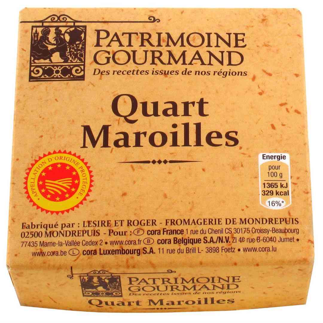 Quart maroilles Patrimoine Gourmand : photo du produit rappelé le 11/10/2024