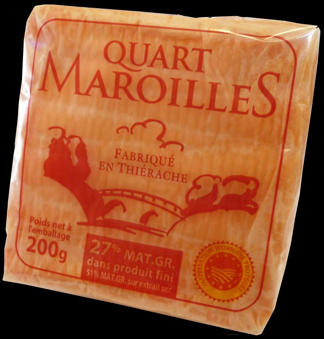 Quart maroilles sous papier : photo du produit rappelé le 11/10/2024