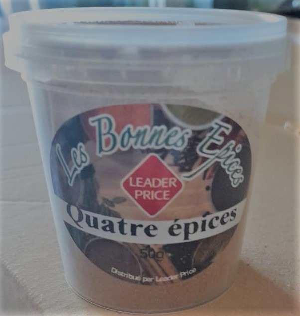 Quatre epices Leader Price : photo du produit rappelé le 30/11/2022