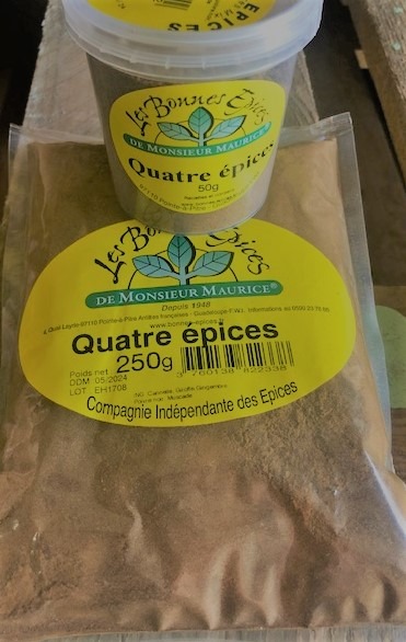 Quatre epices Les Bonnes Epices de MR Maurice : photo du produit rappelé le 18/11/2022