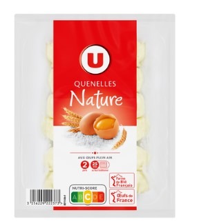 Quenelle nature u x6 240g : photo du produit rappelé le 19/09/2023