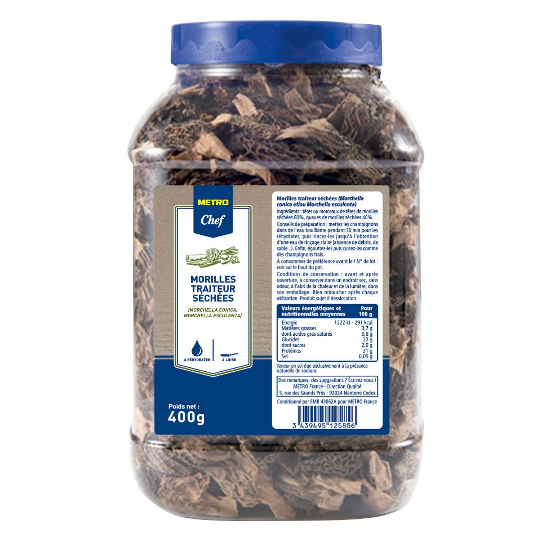 Queues de morilles séchées en tubo 500g Metro chef + morille traiteur : photo 2 sur 2 du produit rappelé le 06/05/2025
