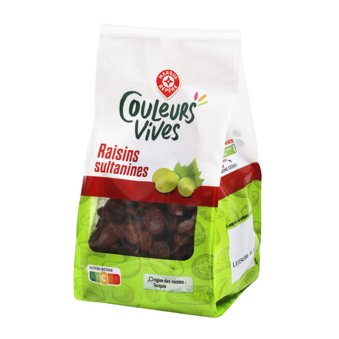 Raisins secs sultanines 250g Couleurs Vives : photo du produit rappelé le 23/01/2025