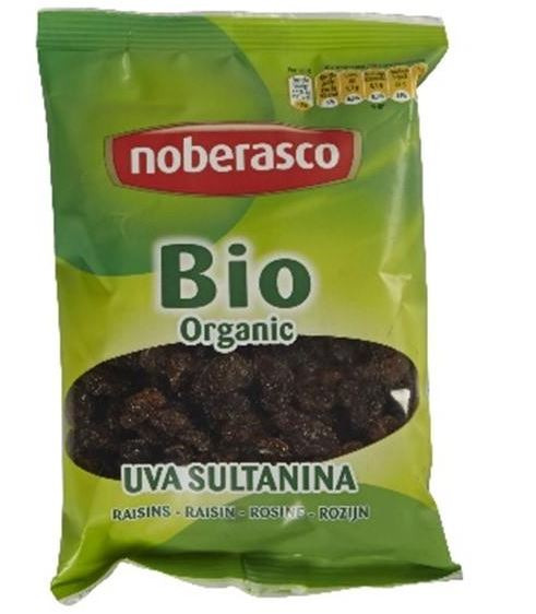 Raisins secs uva sultanina bio organic Noberasco : photo du produit rappelé le 17/10/2024