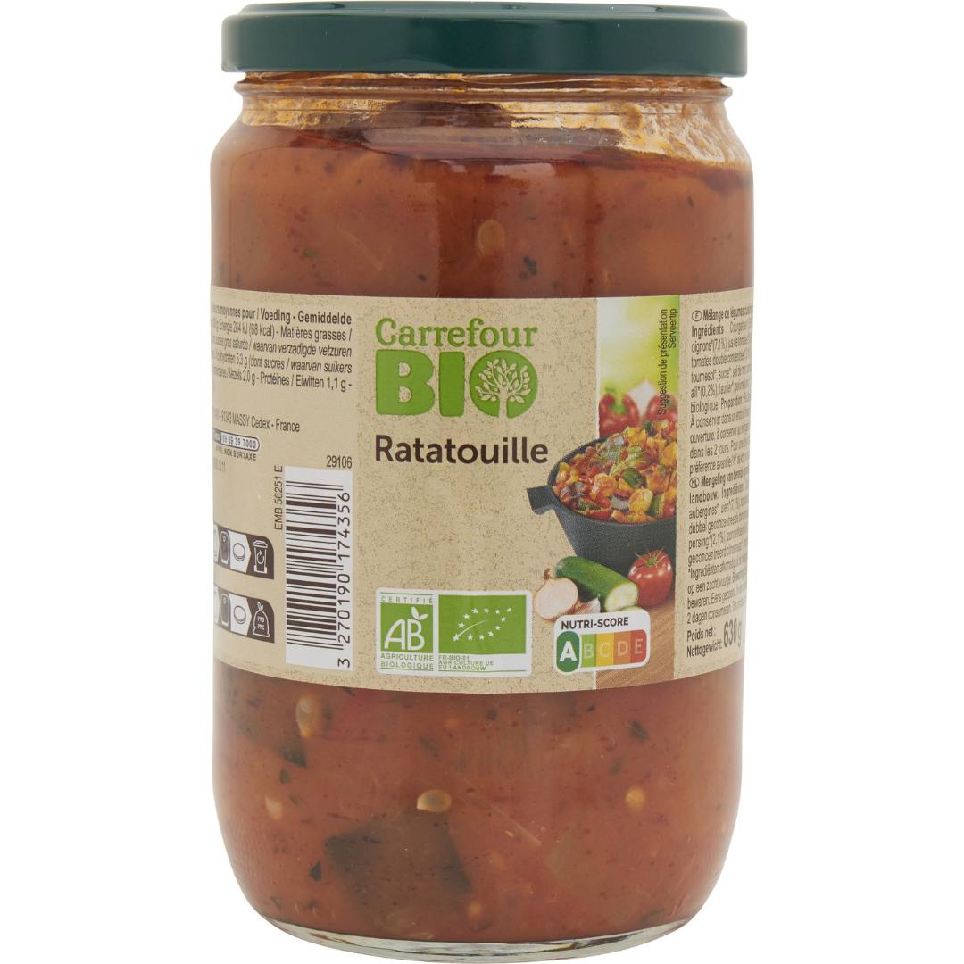 Ratatouille Carrefour BIO : photo du produit rappelé le 30/10/2025