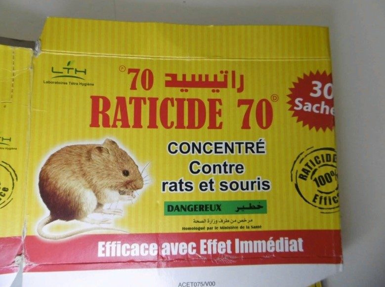 Raticide 70 LTH : photo du produit rappelé le 15/07/2024