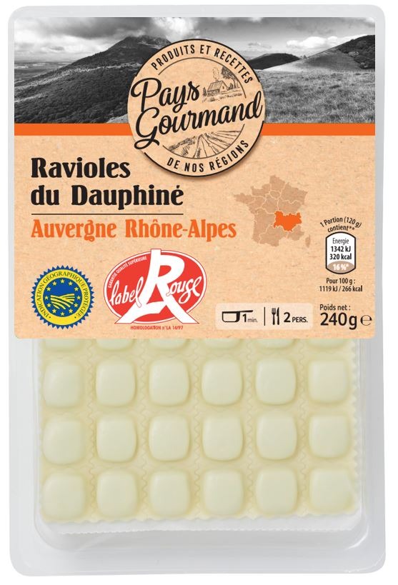 Ravioles du dauphine 240g Pays Gourmand : photo du produit rappelé le 18/01/2022