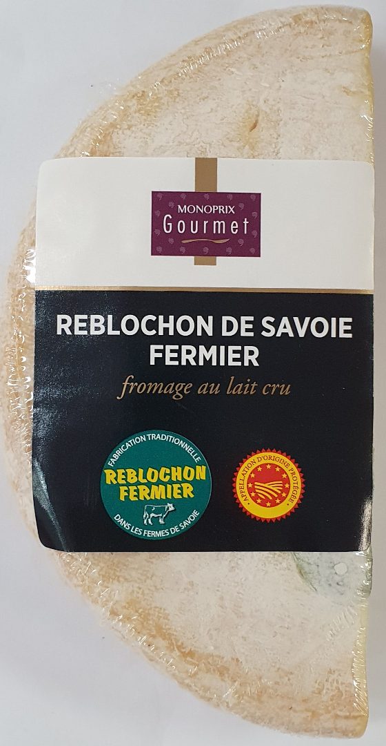 Reblochon de savoie fermier AOP Monoprix Gourmet : photo 2 sur 2 du produit rappelé le 31/12/2021
