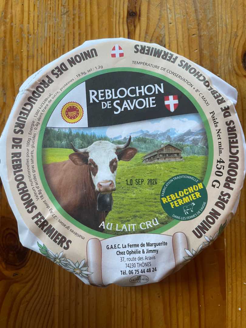 Reblochon fermier AOP : photo du produit rappelé le 06/09/2024